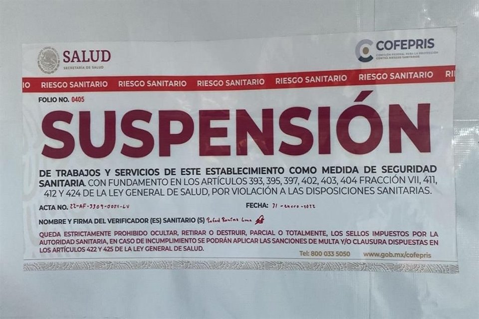 El mdulo suspendido haba sido avalado previamente por la Agencia de Proteccin Sanitaria del Gobierno de la Ciudad de Mxico, denunci el Alcalde de la Miguel Hidalgo, Mauricio Tabe.
