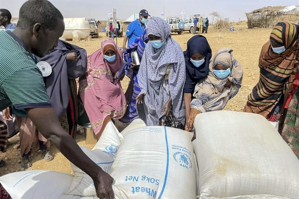 La ONU entrega alimentos en la región de Somalia y Etiopía.