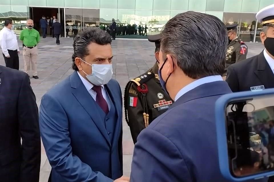 Durante la mañana, el Alcalde Eduardo Gattás Báez acudió como invitado por primera vez, en casi cinco meses desde que rindió protesta, a un evento del Gobernador.