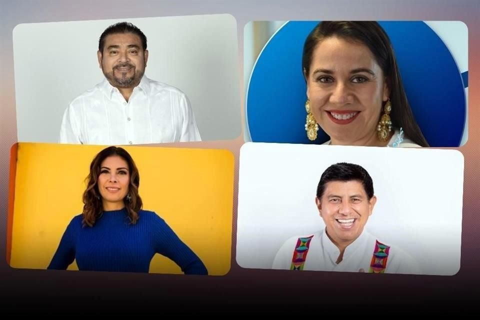 Los candidatos a la Gubernatura en Oaxaca.