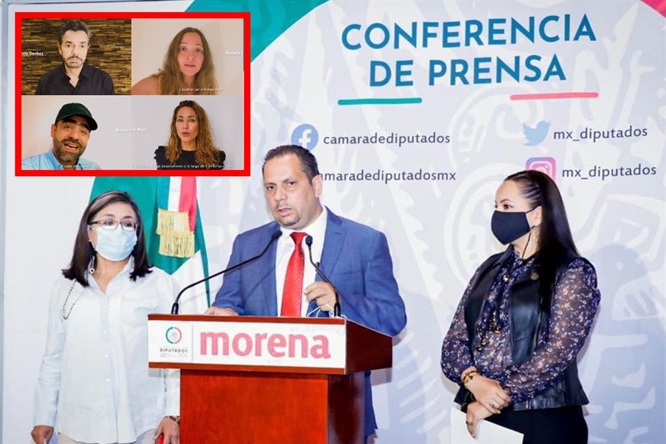 Diputados de Morena denunciaron ante el INE a Eugenio Derbez, Natalia Lafourcade entre otros.