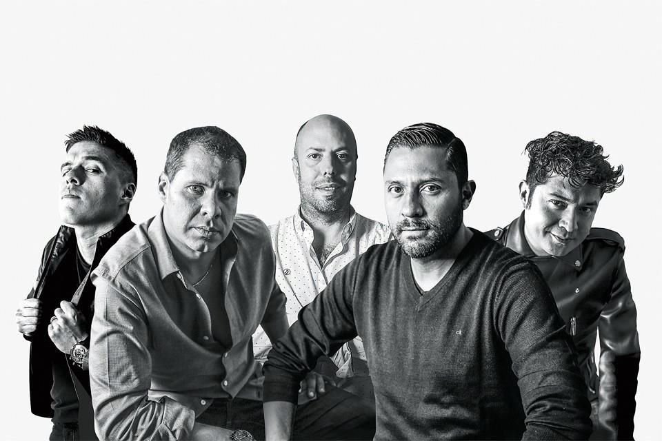 Gerónides Ordoñez, Ricardo Escamilla, Luis Figueroa, Rafael Martínez y Carlos Casarrubias.