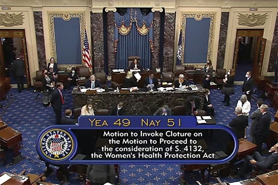 Vista de la votación final en el pleno del Senado, tras la consideración de la ley para permitir el aborto.