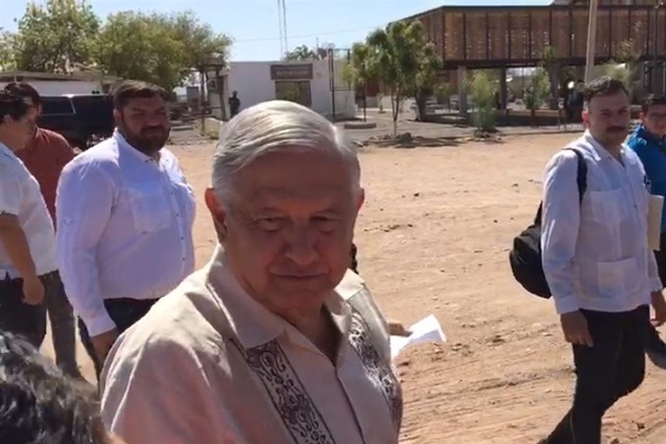 El Presidente López Obrador en su gira por el Estado de Sonora.