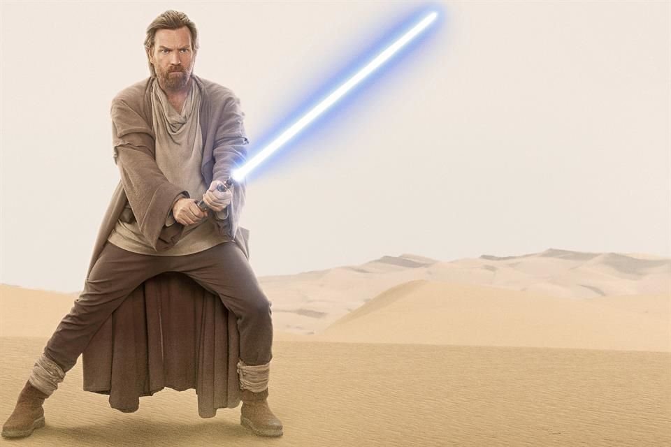 El actor Ewan McGregor interpreta al maestro jedi Obi-Wan Kenobi en la neuva serie de Disney+.