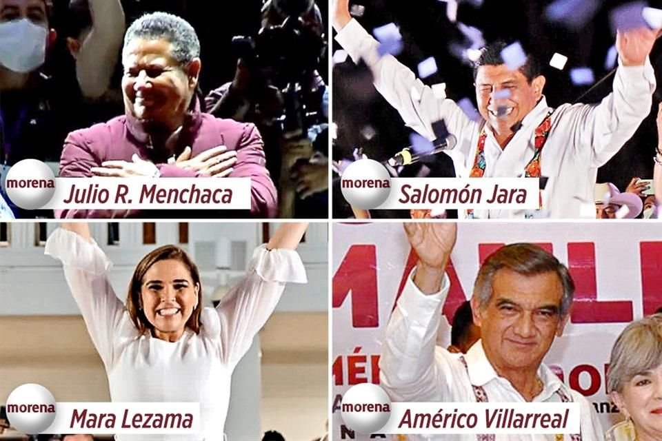 Los candidatos que se perfilan para ganar en Hidalgo, Oaxaca, QR y Tamaulipas.