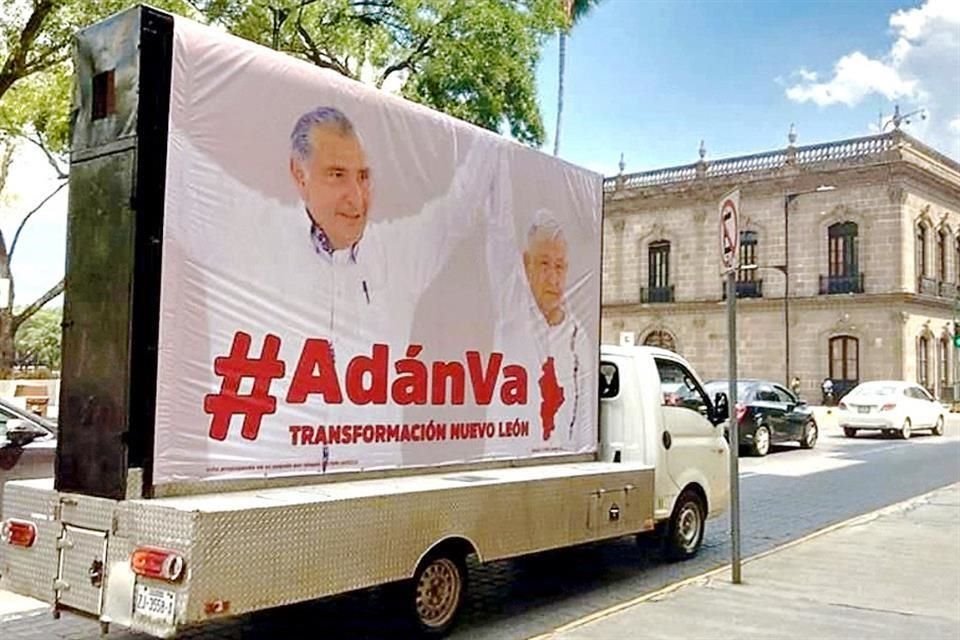 Los carritos con promocionales de Adán Augusto López están en más estados; empresa confirmó que la renta de un vehículo oscila en 35 mil pesos al mes.