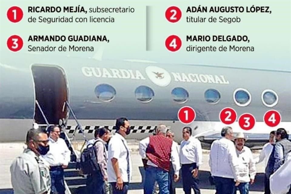 El Secretario de Gobernación viajó el primer fin de semana de abril a Coahuila en un avión de la Guardia Nacional.