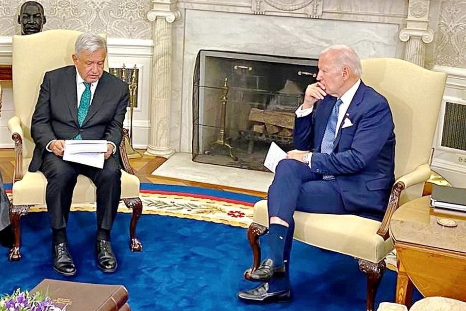 AMLO planteó sus propuestas en una largo discurso en la Casa Blanca, mientras Joe Biden defendió el poderío de EU y bajó las expectativas sobre las visas laborales.