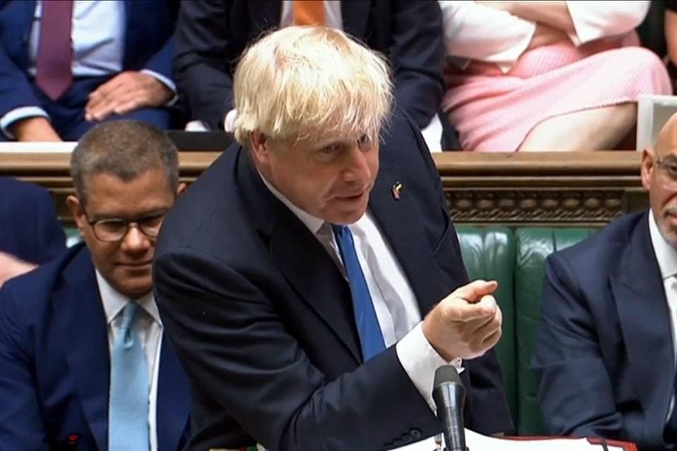 Boris Johnson en su última sesión de preguntas como Primer Ministro en el Parlamento de RU.