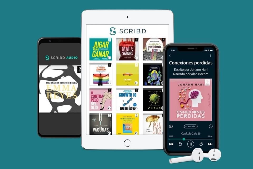 La plataforma ya cuenta con más de cien mil títulos en español y ha anunciado a Audio Scribd, para producir sus propios audiolibros.