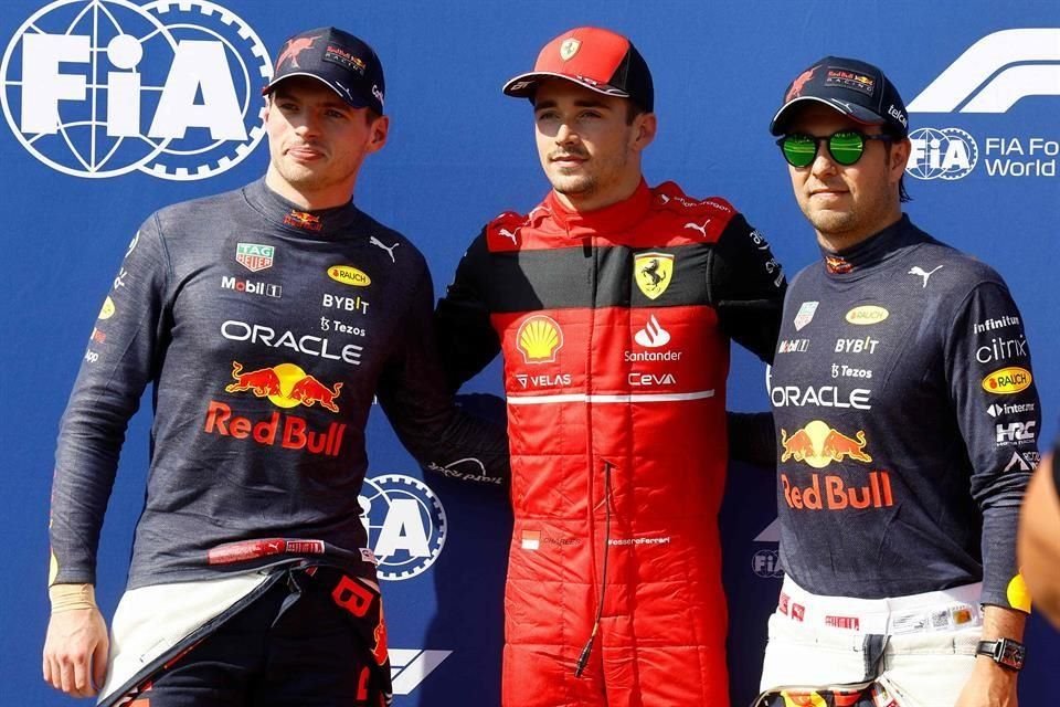 Los tres pilotos más rápidos en la calificación en el Gran Premio de Francia.