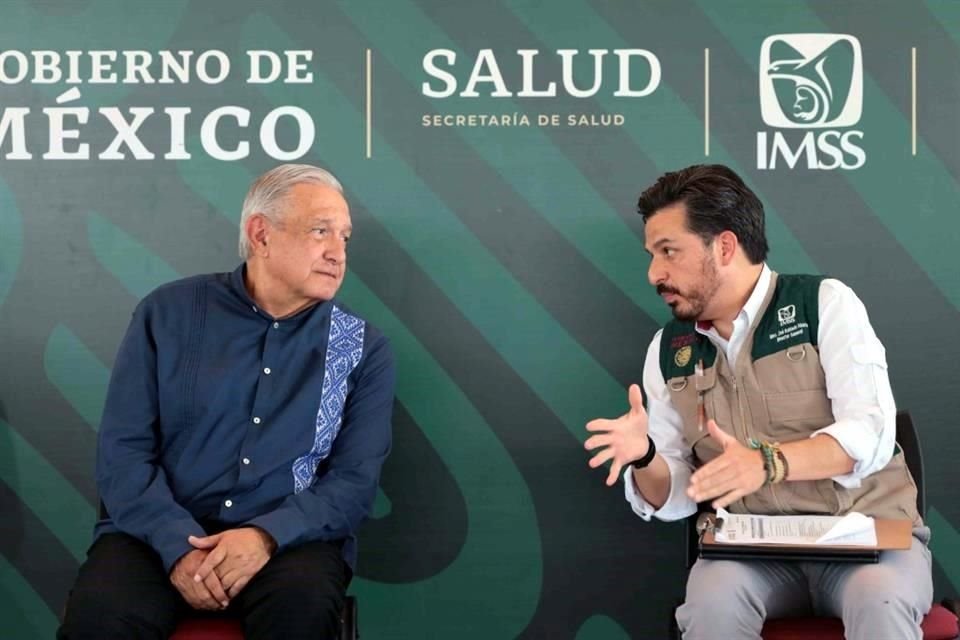 El Presidente López Obrador durante la supervisión del Avance del Plan de Salud IMSS - Bienestar en Nayarit.