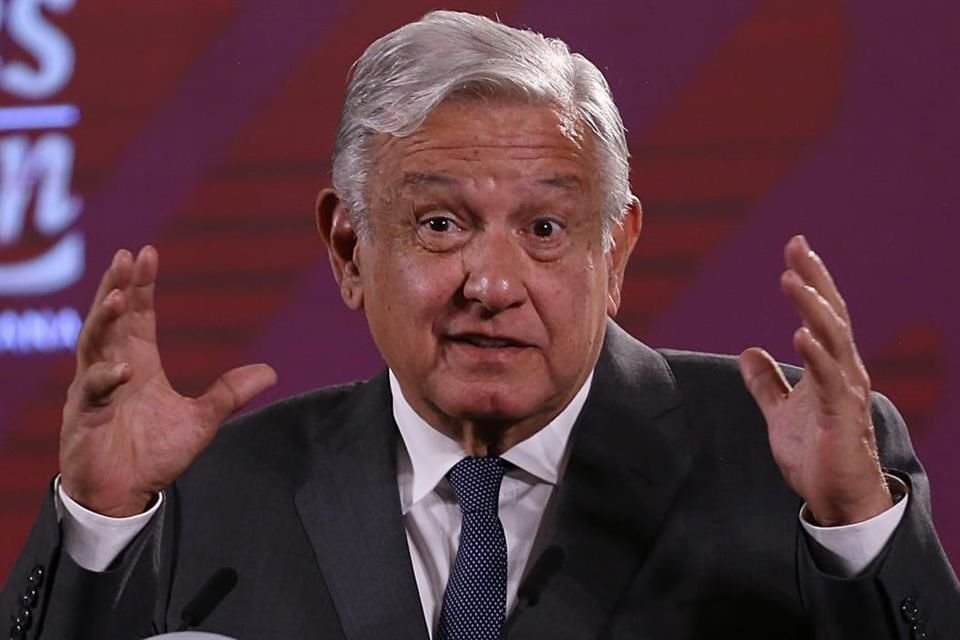 El Presidente Andrs Manuel Lpez Obrador en conferencia de prensa.