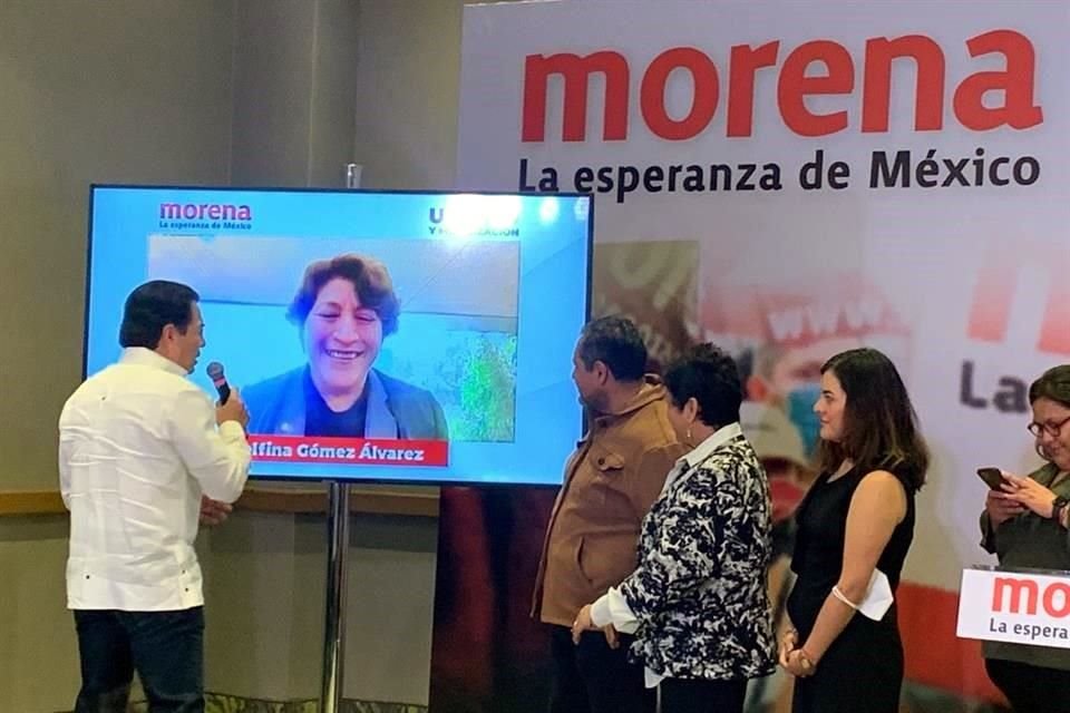 Delfina Gómez, actual titular de SEP, repetirá como candidata de Morena al Gobierno del Edomex, según encuesta final de ese partido.