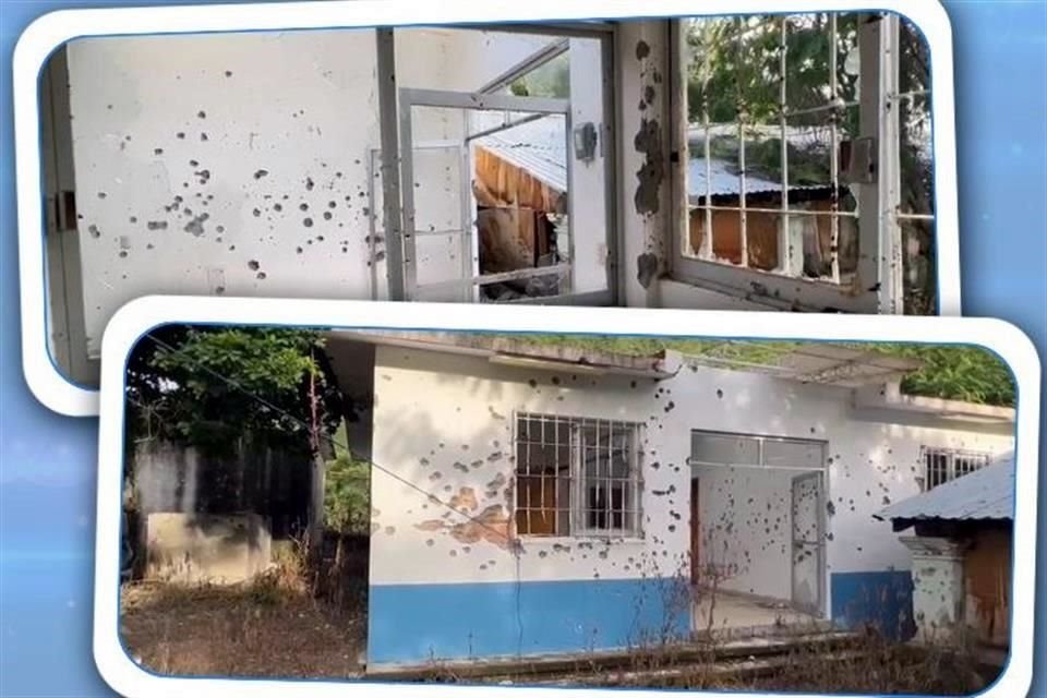 La clínica de salud se encuentra con huellas de la balacera que ocurrió hace tres años en Leonardo Bravo, Guerrero.