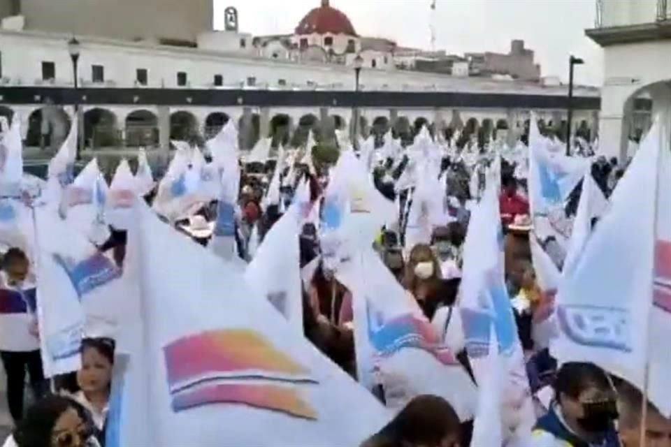 Captura de un video del movimiento compartido por el panista.