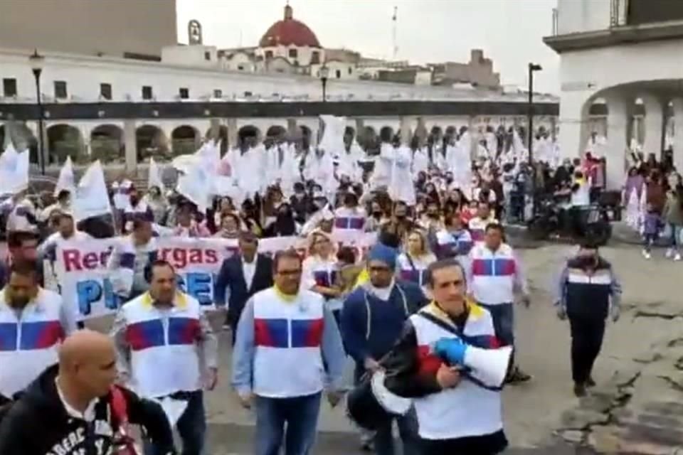 Captura de un video del movimiento compartido por el panista.