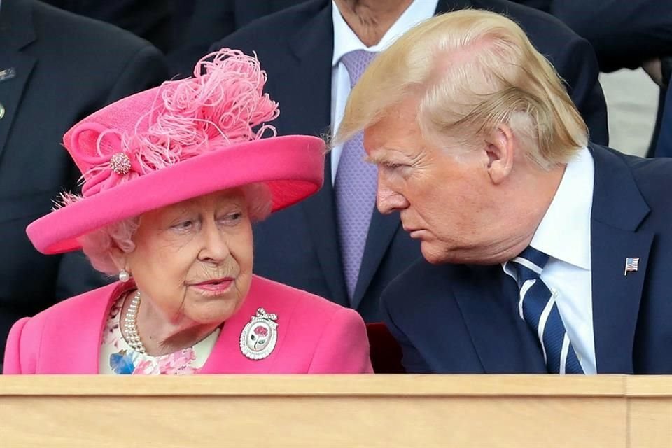 La Reina Isabel en 2019 con el entonces Presidente de Eu, Donald Trump.
