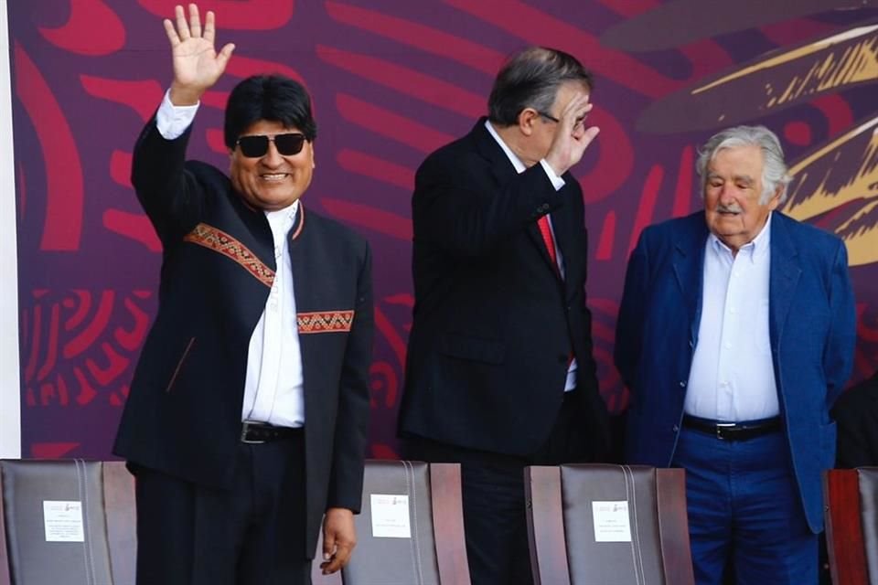 El Canciller y los ex Presidentes sudamericanos de izquierda.