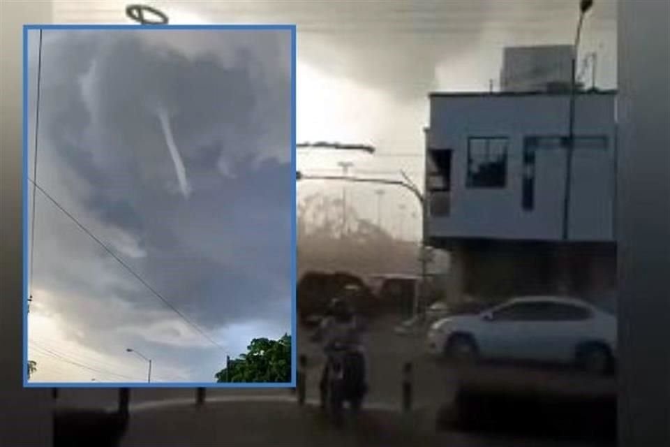 Un tornado 'no supercelda' afectó a pobladores de Guamúchil, en Sinaloa.