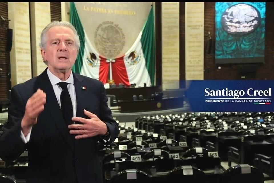 El panista Santiago Creel envió un mensaje al Presidente Andrés Manuel López Obrador desde el recinto de San Lázaro.