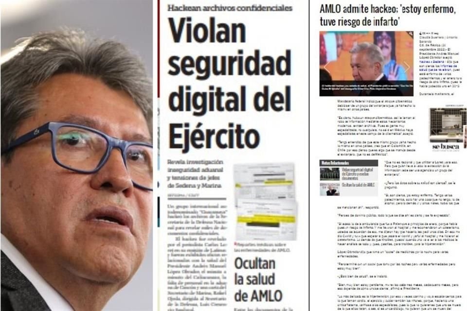 Ricardo Monreal, líder de los senadores de Morena, propuso legislar sobre ciberseguridad.