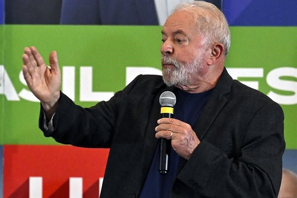 Lula da Silva durante una reunión de campaña en Sao Paulo, Brasil, el lunes.