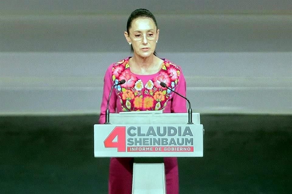 Claudia Sheinbaum acude hoy al Congreso a presentar su Cuarto Informe, tras siete eventos masivos, uno de ellos en el Auditorio Nacional.