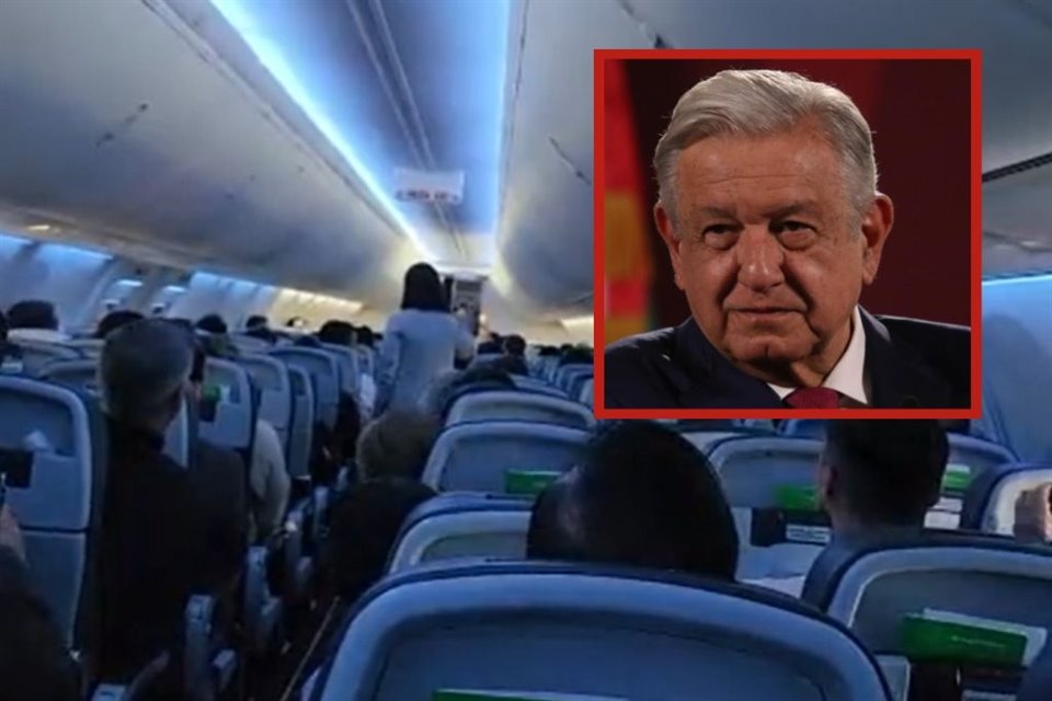 Durante el vuelo a Mérida, AMLO fue increpado por una pasajera.
