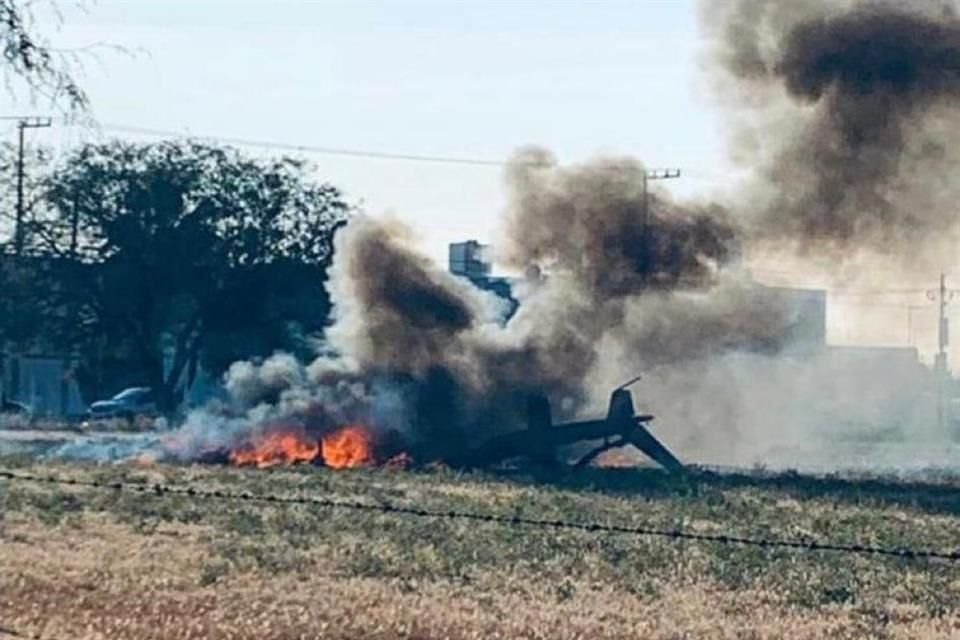 Medios de Aguascalientes confirman la caída y explosión del helicóptero Águila 1.