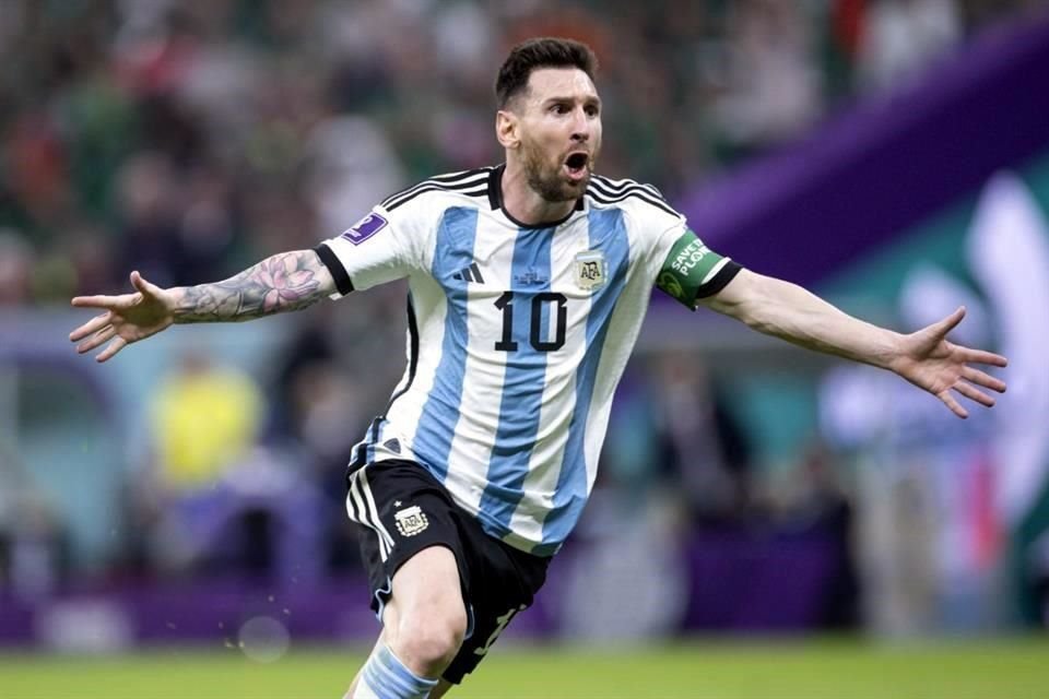 Así arrancó Messi en su celebración tras anotar el 1-0.