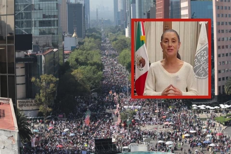 Claudia Sheinbaum informó que, según conteo de la SSC, a la contramarcha convocada por AMLO acudieron cerca de 1.2 millones de personas.