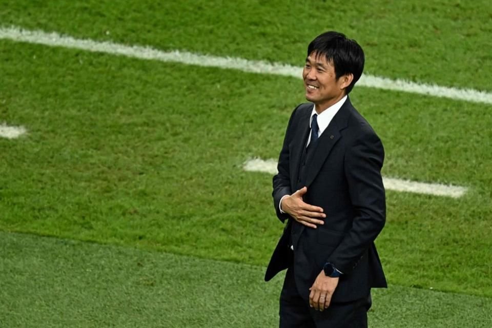 El entrenador de Japón, Hajime Moriyasu se mostró contento ante los resultados.