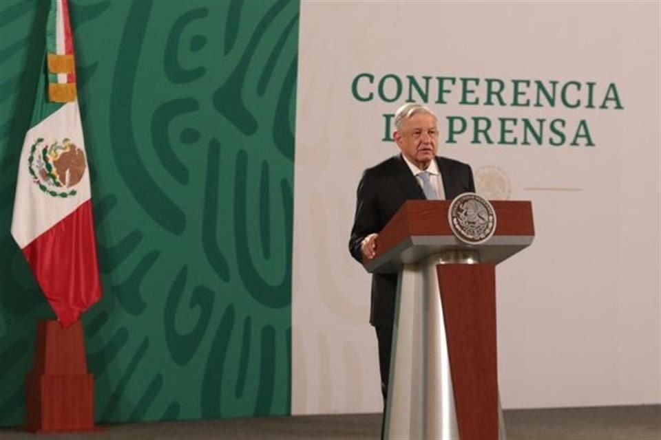 El Presidente Andrés Manuel López Obrador en conferencia matutina.