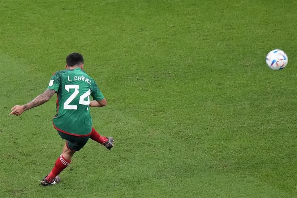 El disparo de Luis Chávez que terminó en gol ante Arabia Saudita alcanzó una velocidad de 121.9 kilómetros por hora.