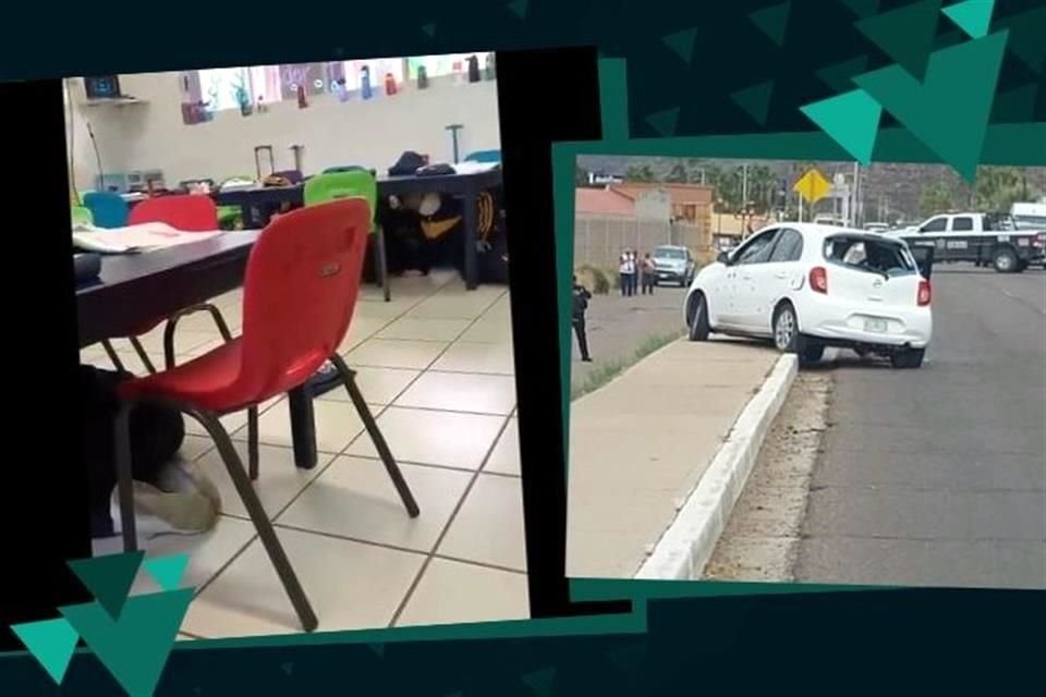 Una balacera en Guaymas, Sonora, provocó que alumnos de escuelas cercanas a la zona de Miramar se protegieran en el suelo, según se registró en videos.