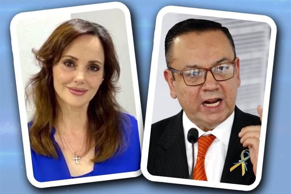 Los senadores Lilly Téllez y Germán Martínez.