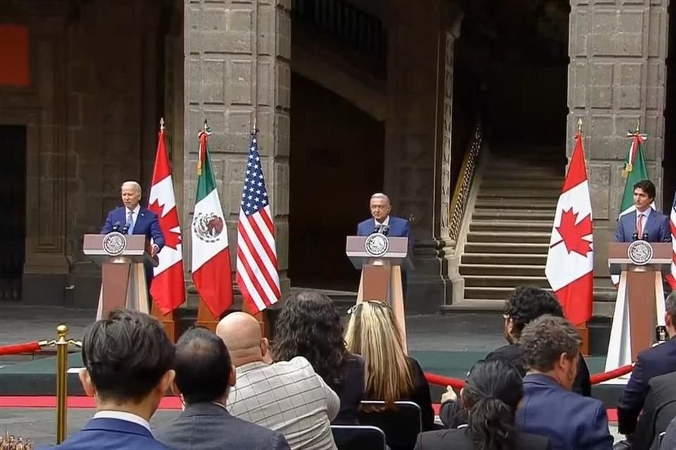 Mensaje conjunto tras la cumbre entre los mandatarios de México, Estados Unidos y Canadá.