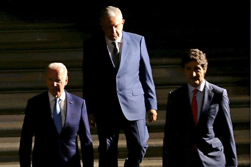 Los Presidentes de Estados Unidos, Mxico y Canad en la X Cumbre de Lderes de Norteamrica.