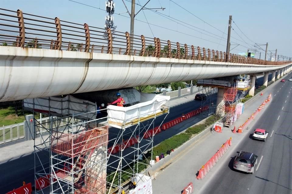 La reparación del viaducto elevado de la Línea 2 del Metro costará alrededor de mil millones de pesos.