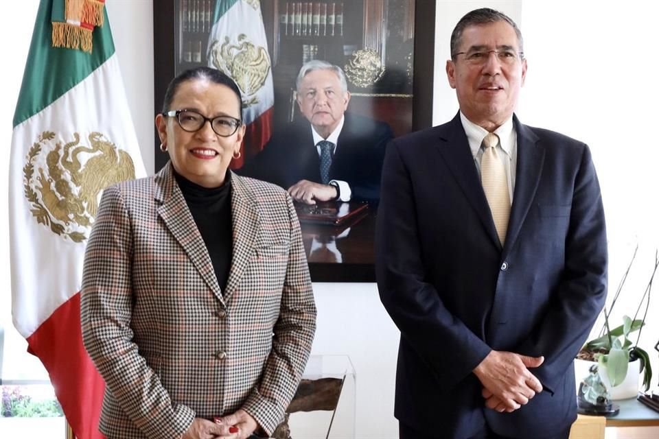 Luis Rodríguez Bucio, ahora subsecretario de Seguridad, y Rosa Icela Rodríguez, titular de la SSPC.