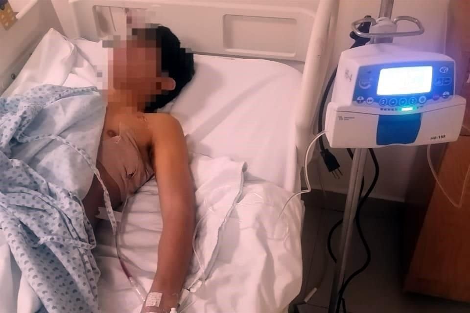 Valente sufrió una herida que afectó su pulmón izquierdo y fue sometido a una cirugía en el Hospital Materno Infantil.
