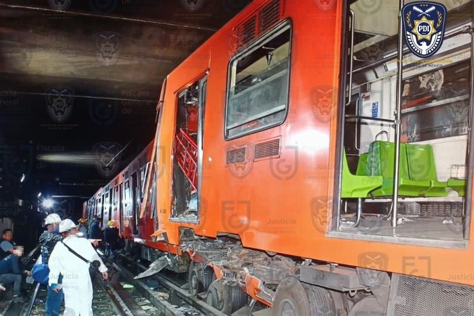 La FGJ señaló que el alcance de trenes fue el resultado de la quema y corte intencional de cableado en la estación Potrero, así como de la operación negligente del convoy que impactó contra otro.