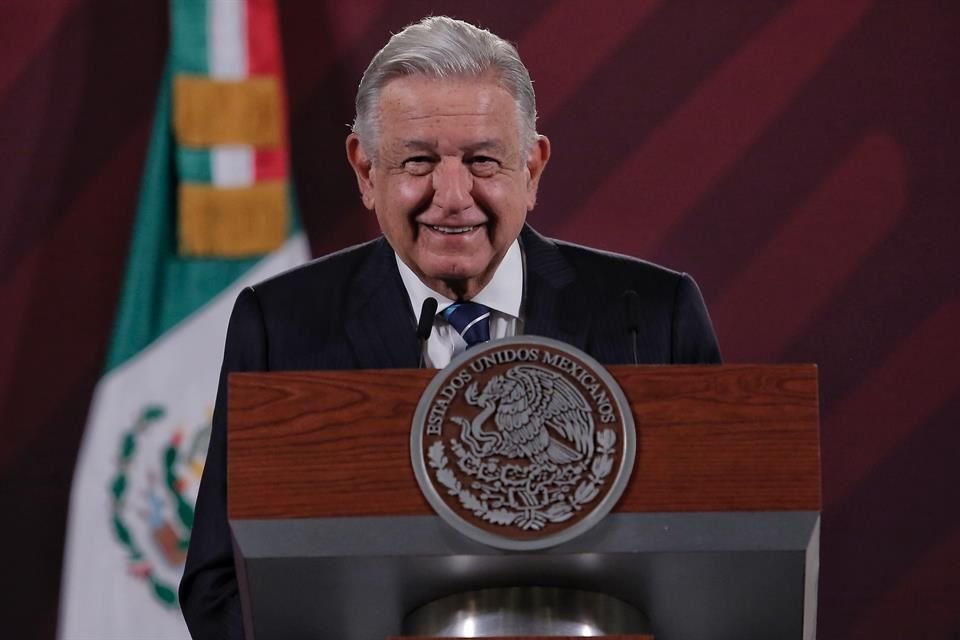 El Presidente Andrés Manuel López Obrador en su conferencia matutina