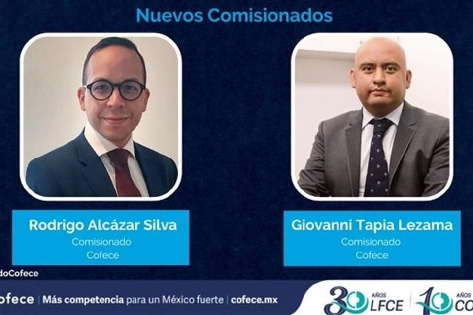 Rodrigo Alcázar Silva y Giovanni Tapia Lezama son los nuevos comisionados de la Cofece.