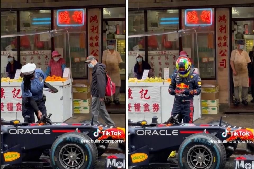 En el video se puede observar la multa que dejan a un auto de Red Bull