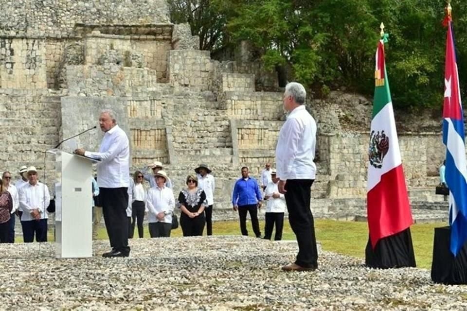 'El Gobierno de Estados Unidos debe lo más pronto posible levantar el bloqueo injusto e inhumano al pueblo de Cuba', dijo López Obrador.