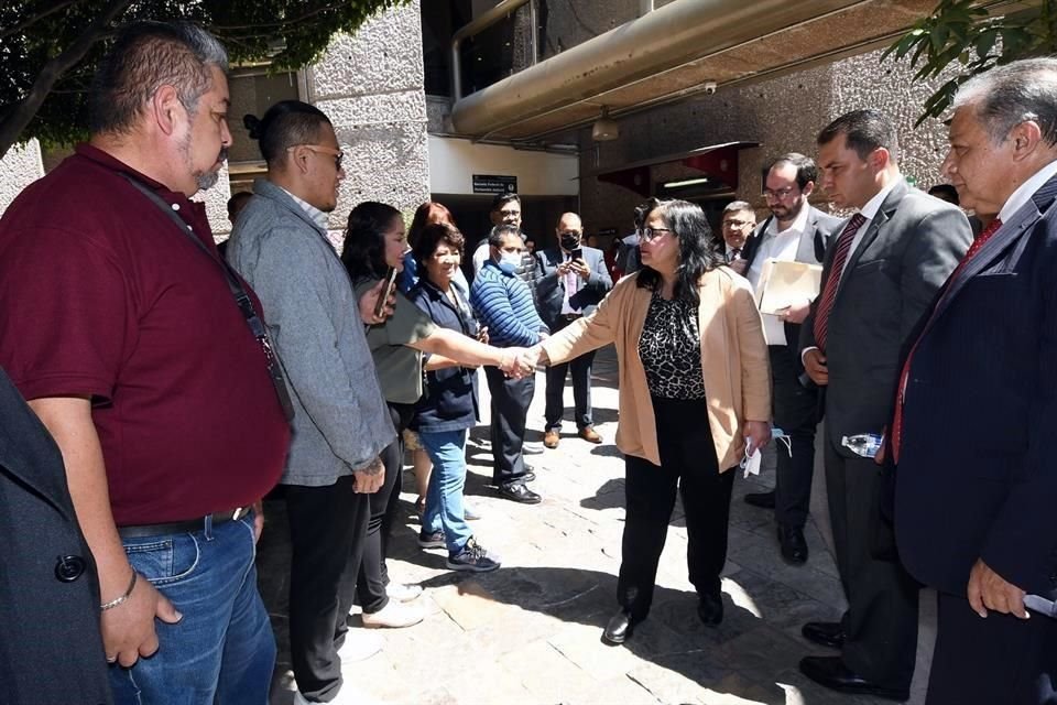 En su visita al edificio sede del Poder Judicial en San Lázaro, la ministra Piña se reunió con jueces en materia Civil y de Trabajo.