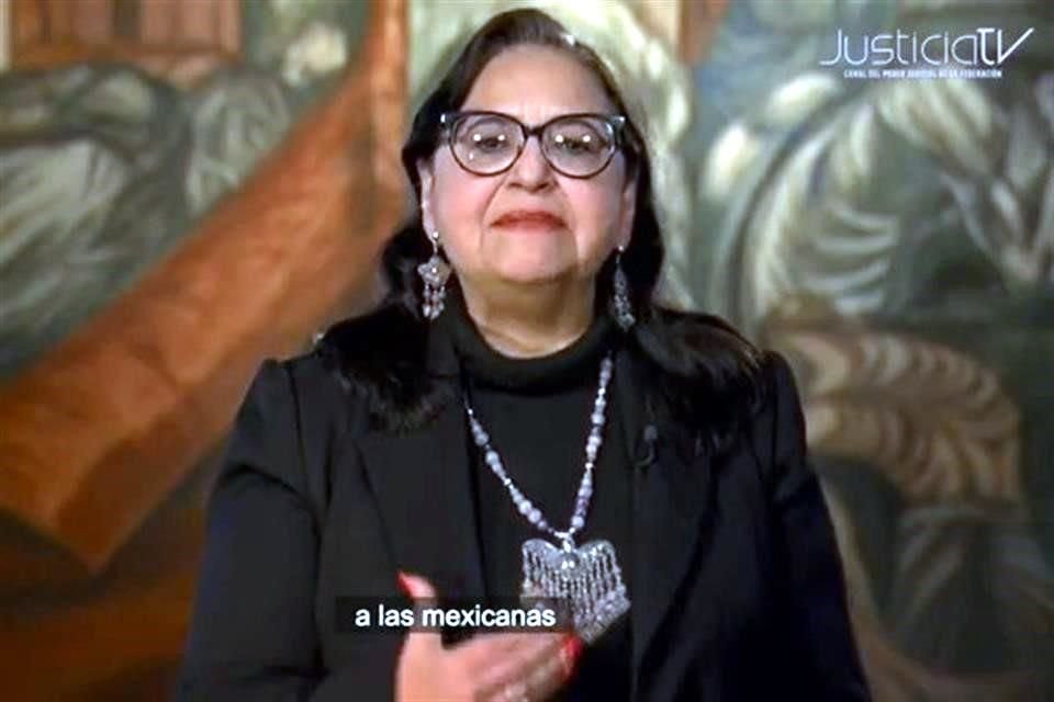 Presidenta de la Corte, Norma Piña, emitió un mensaje con motivo del Día de la Mujer.